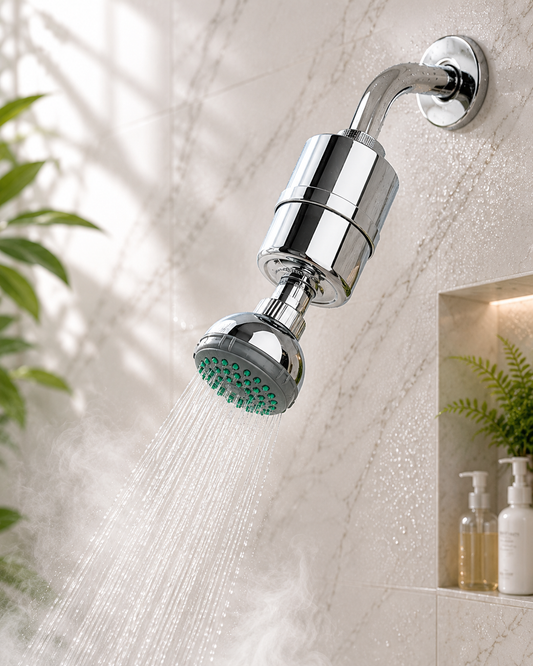 Gills & Water Inline Shower Filter | Crystal Quest®