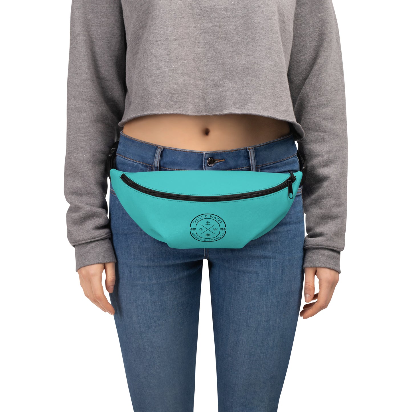 StarSpout: Gills and Water Patriotic Turquoise Fanny Pack