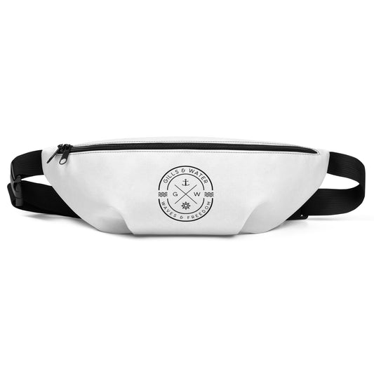 AquaSling: Gills and Water Brand White Fanny Pack