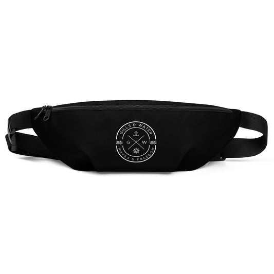 AquaSling: Gills and Water Brand Black Fanny Pack