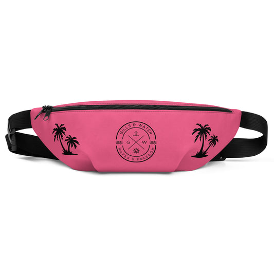 PalmTrek: Gills and Water Brink Pink Fanny Pack with Palm Trees