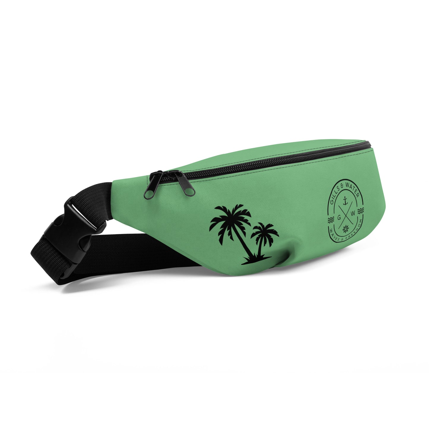 PalmTrek: Gills and Water Bayleaf Fanny Pack with Palm Trees