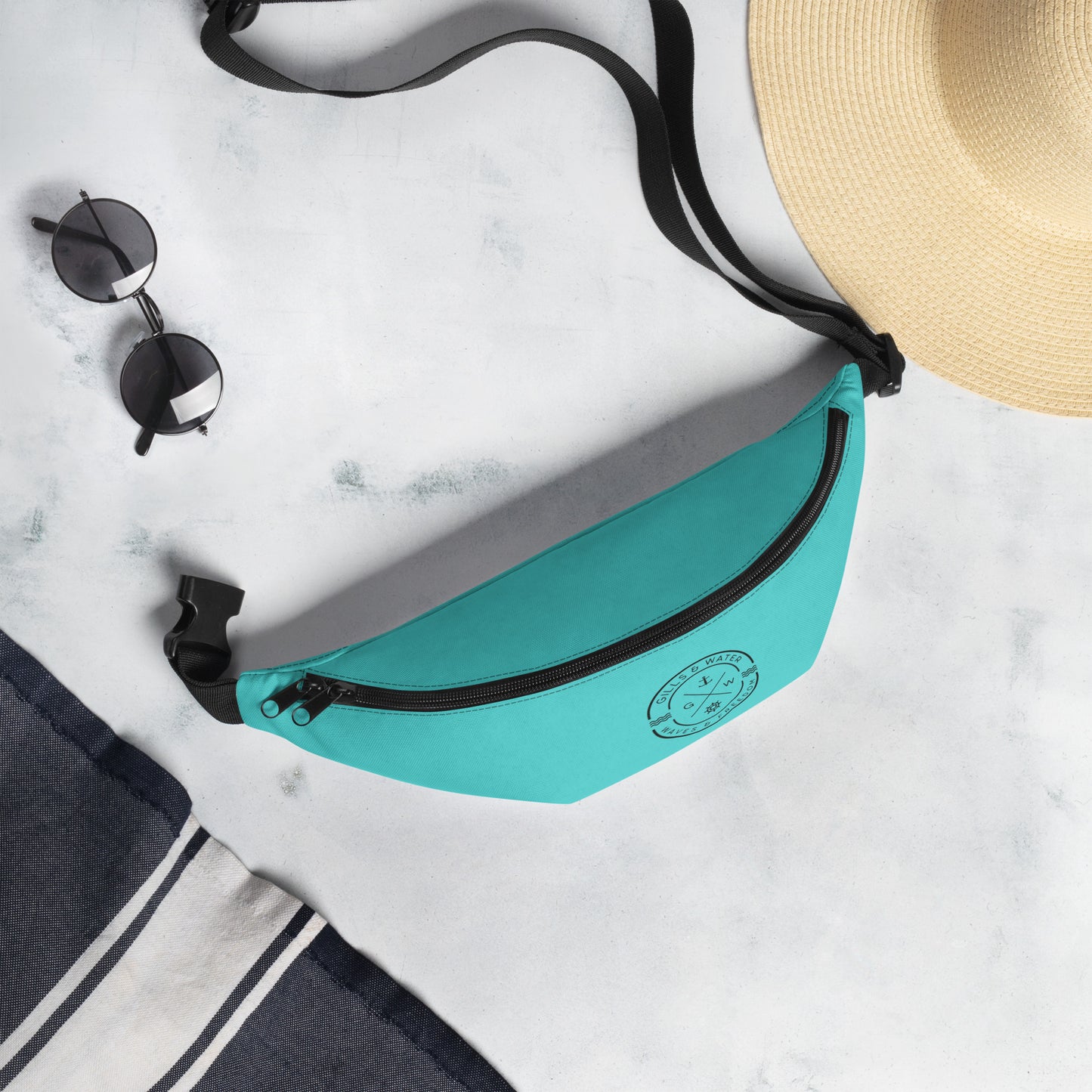 StarSpout: Gills and Water Patriotic Turquoise Fanny Pack