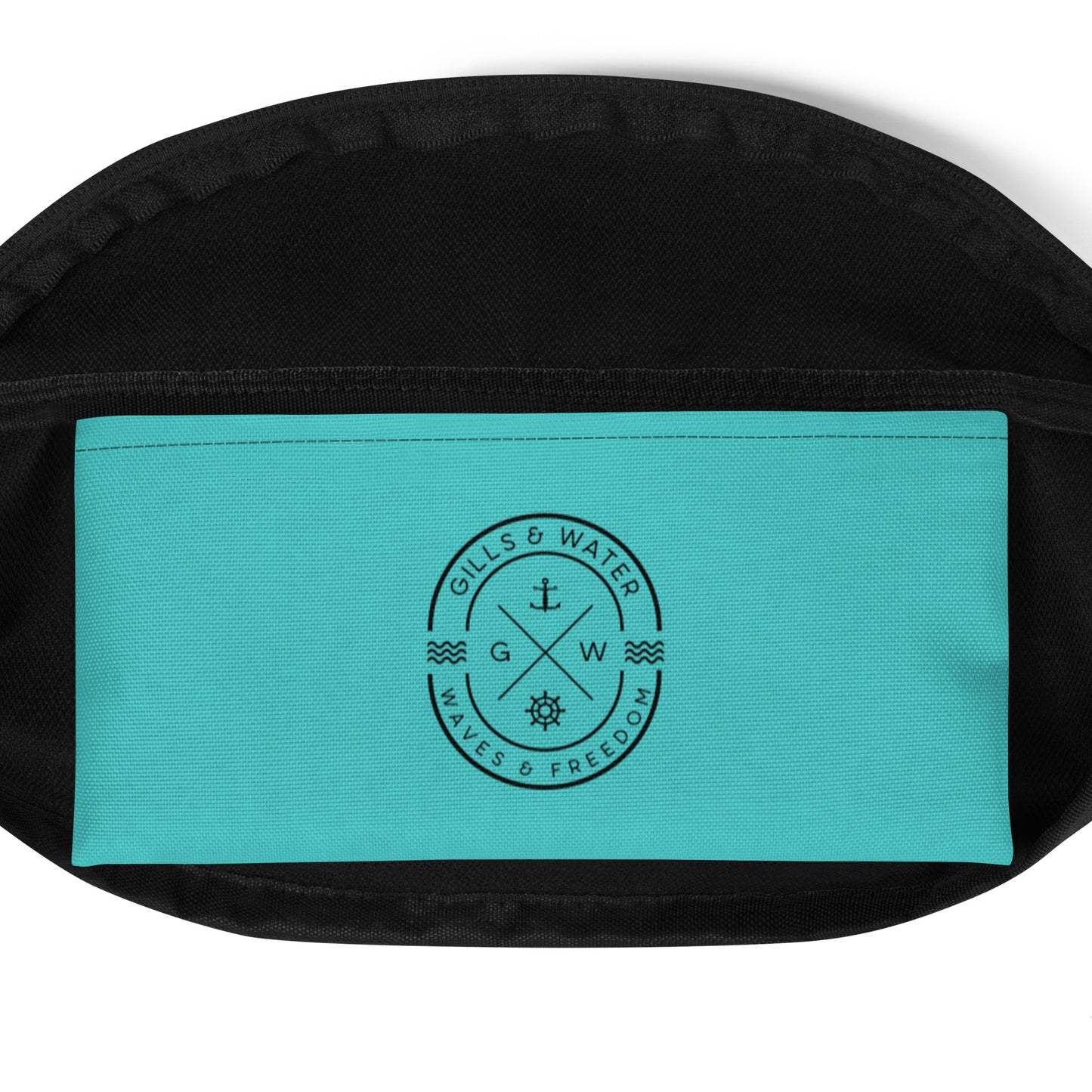 AquaSling: Gills and Water Brand Turquoise Fanny Pack