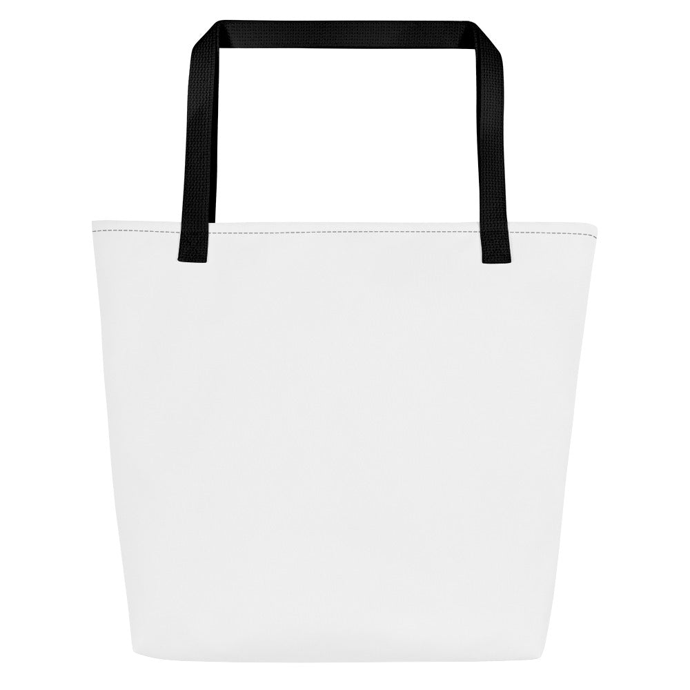 Waves & Freedom: Gills and Water Large White Tote Bag with Pocket