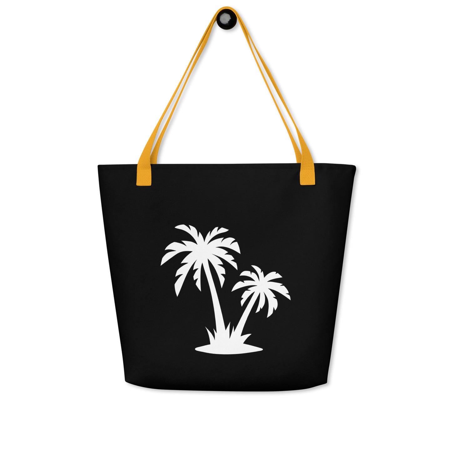 PalmSail: Gills and Water Large Black Tote Bag with Pocket