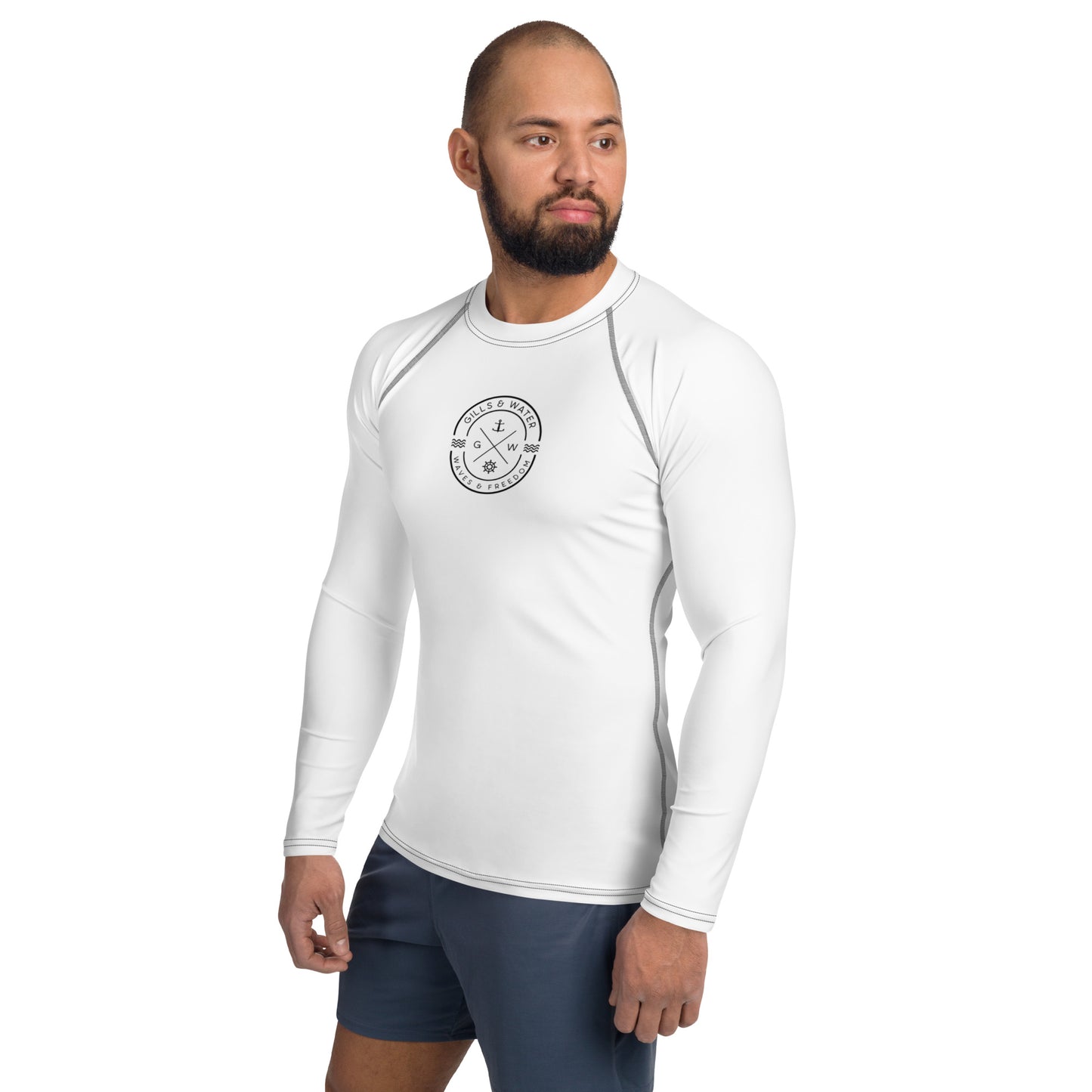 AquaGuard Men's White Performance Rash Guard