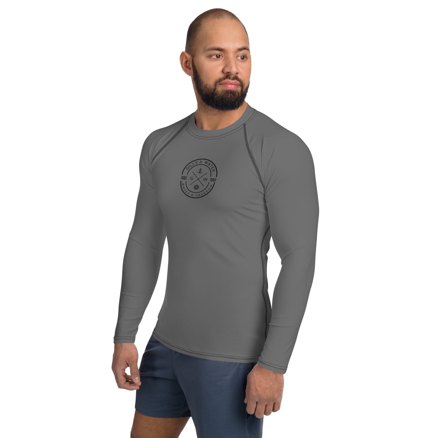 AquaGuard Men's Grey Performance Rash Guard