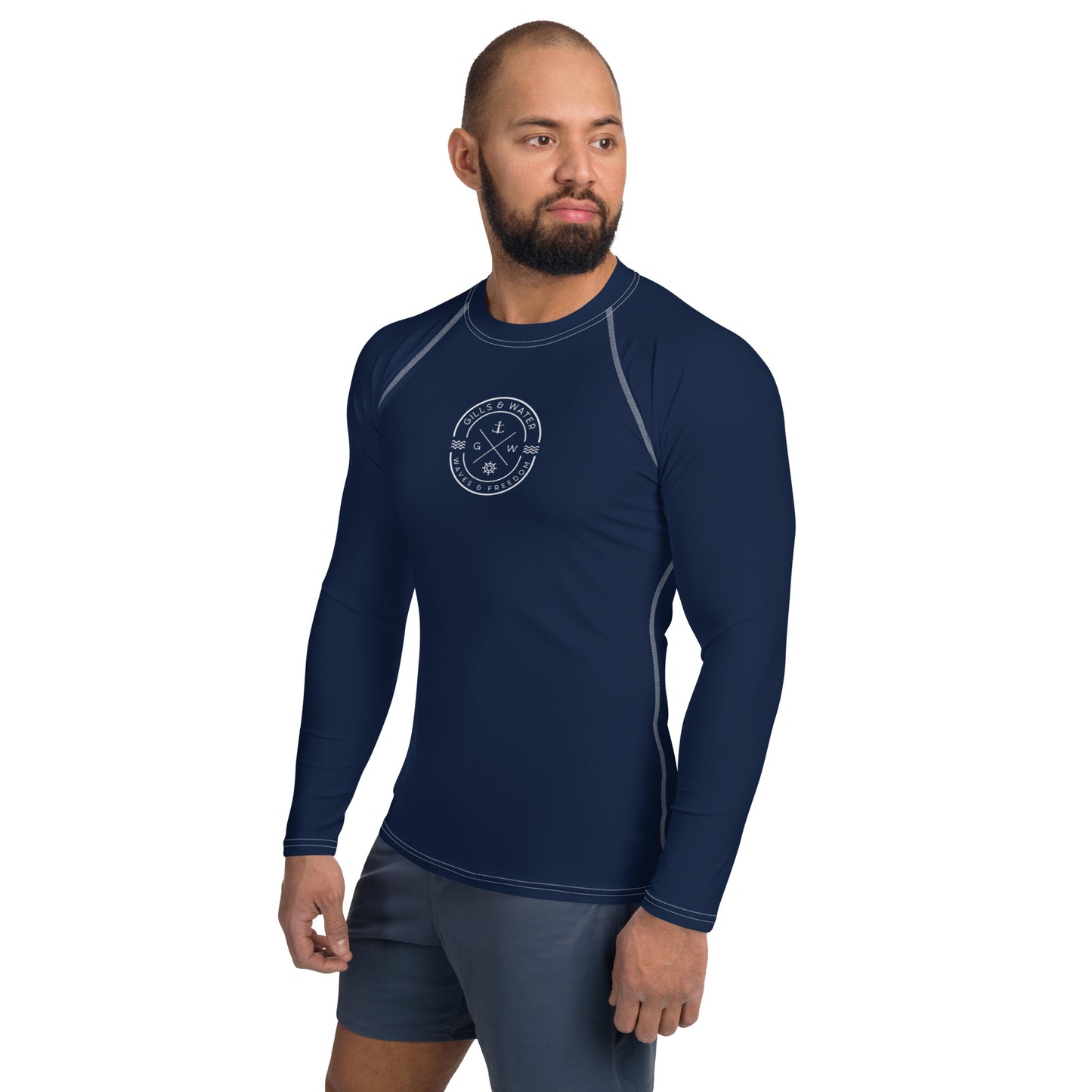 AquaGuard Men's Navy Performance Rash Guard