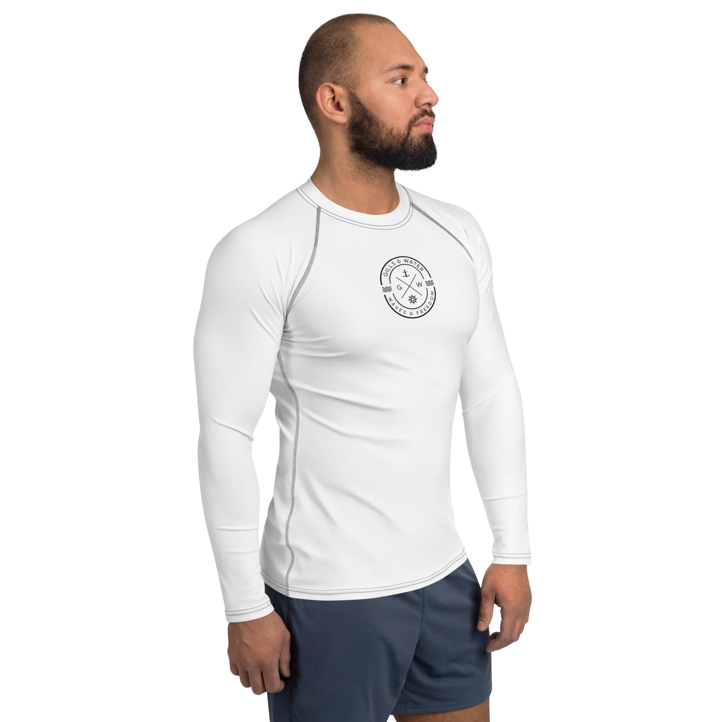 AquaGuard Men's White Performance Rash Guard