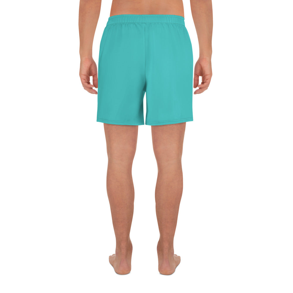 HydroFlex: Gills and Water Men's Turquoise Athletic Shorts