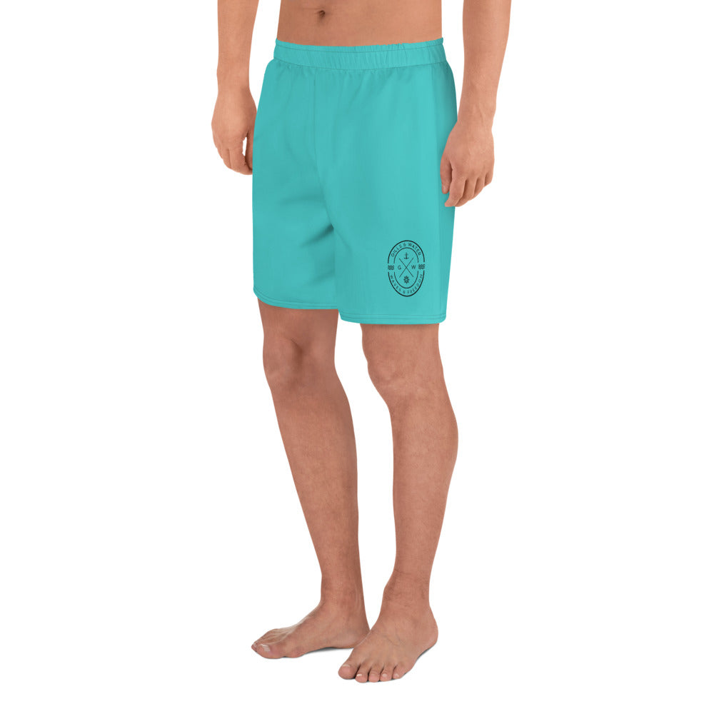 HydroFlex: Gills and Water Men's Turquoise Athletic Shorts