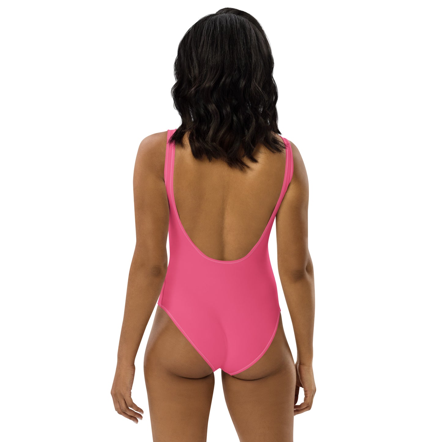 Marine Muse: Gills and Water Brink Pink One-Piece Swimsuit