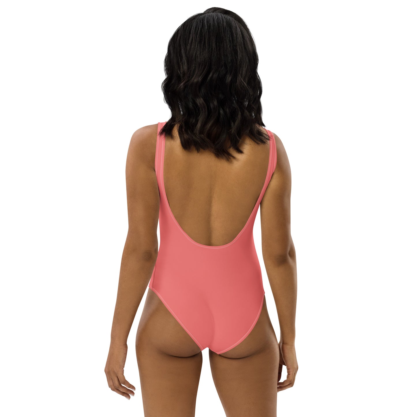 Marine Muse: Gills and Water Salmon One-Piece Swimsuit