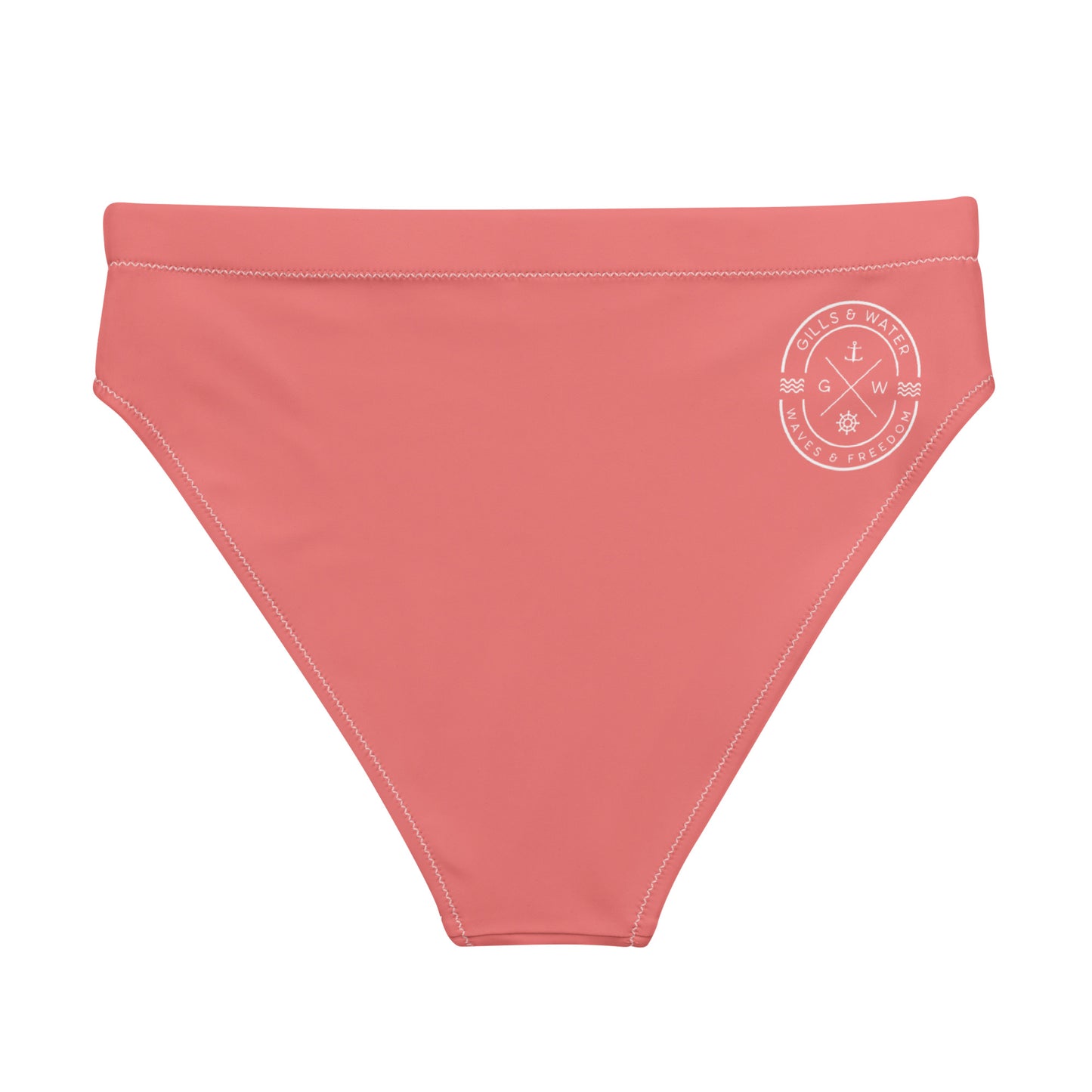 Oceanic Elegance: Gills and Water Salmon high-waisted bikini bottom