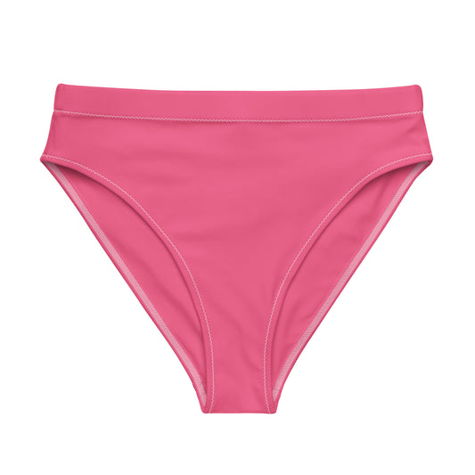 Oceanic Elegance: Gills and Water Brink Pink high-waisted bikini bottom