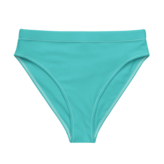 Oceanic Elegance: Gills and Water Turquoise high-waisted bikini bottom