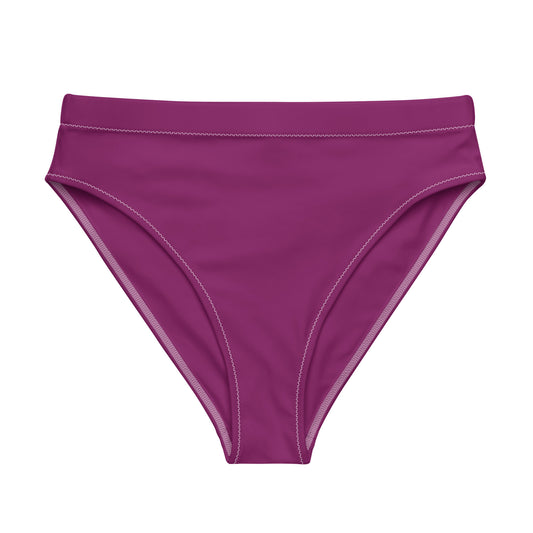 Oceanic Elegance: Gills and Water Eggplant high-waisted bikini bottom