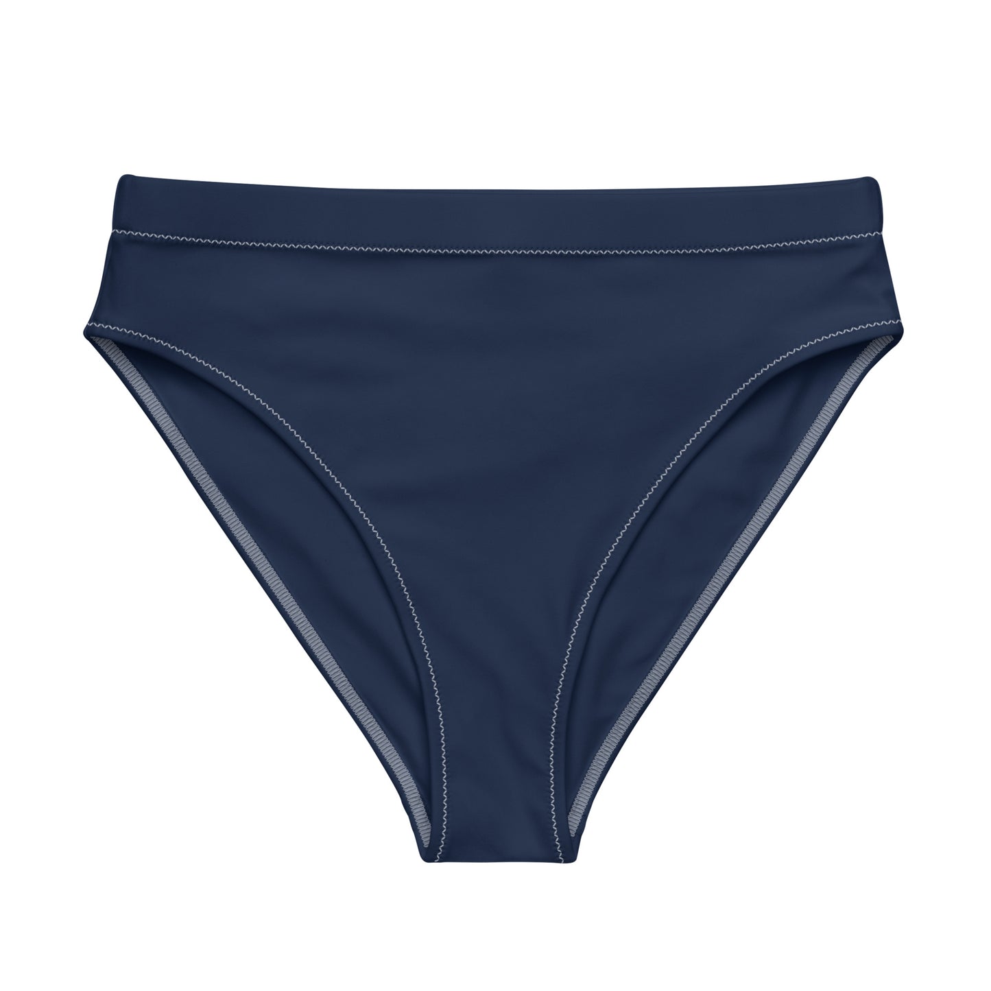 Oceanic Elegance: Gills and Water Navy high-waisted bikini bottom