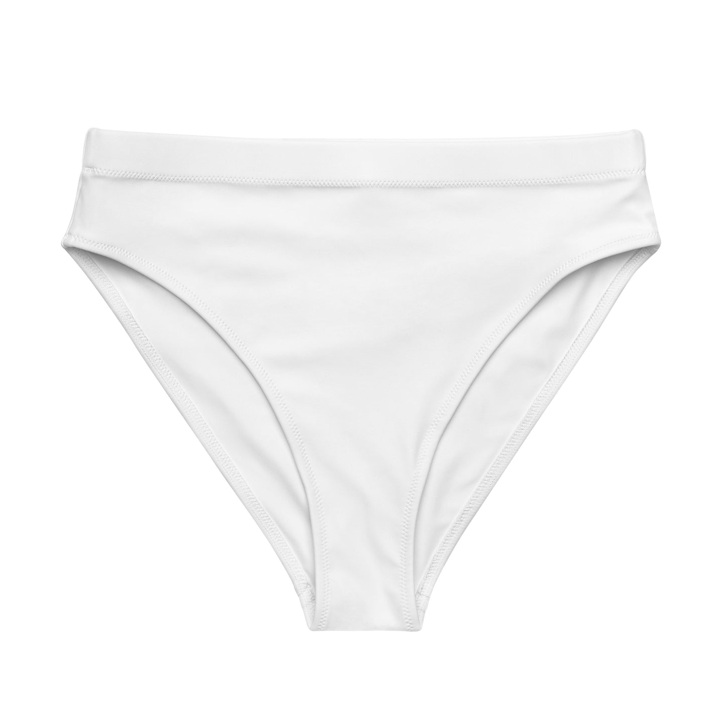 Oceanic Elegance: Gills and Water White high-waisted bikini bottom