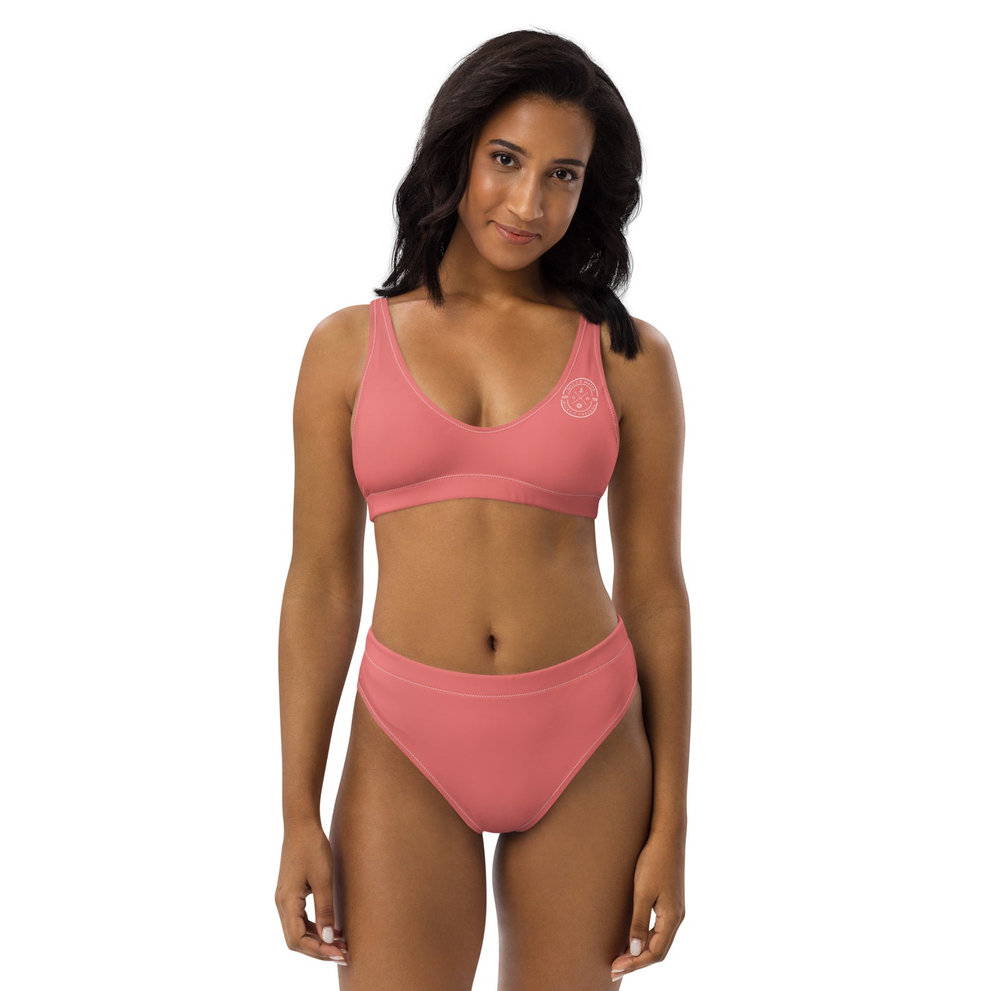 Oceanic Elegance: Gills and Water Salmon high-waisted bikini