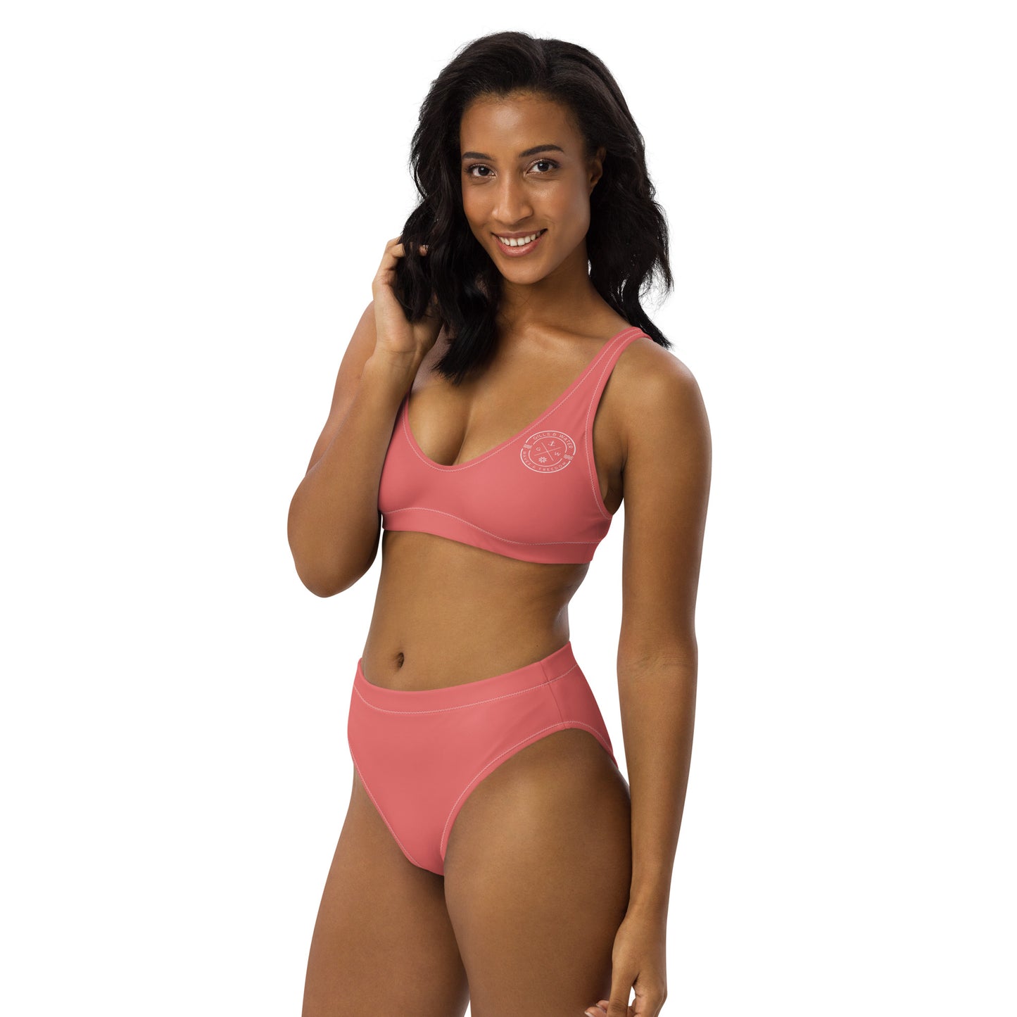 Oceanic Elegance: Gills and Water Salmon high-waisted bikini