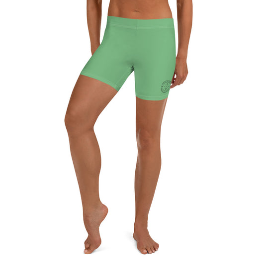HydroFit: Women's Green Gym Shorts by Gills & Water