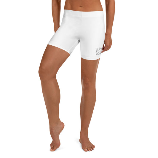HydroFit: Women's White Gym Shorts by Gills & Water