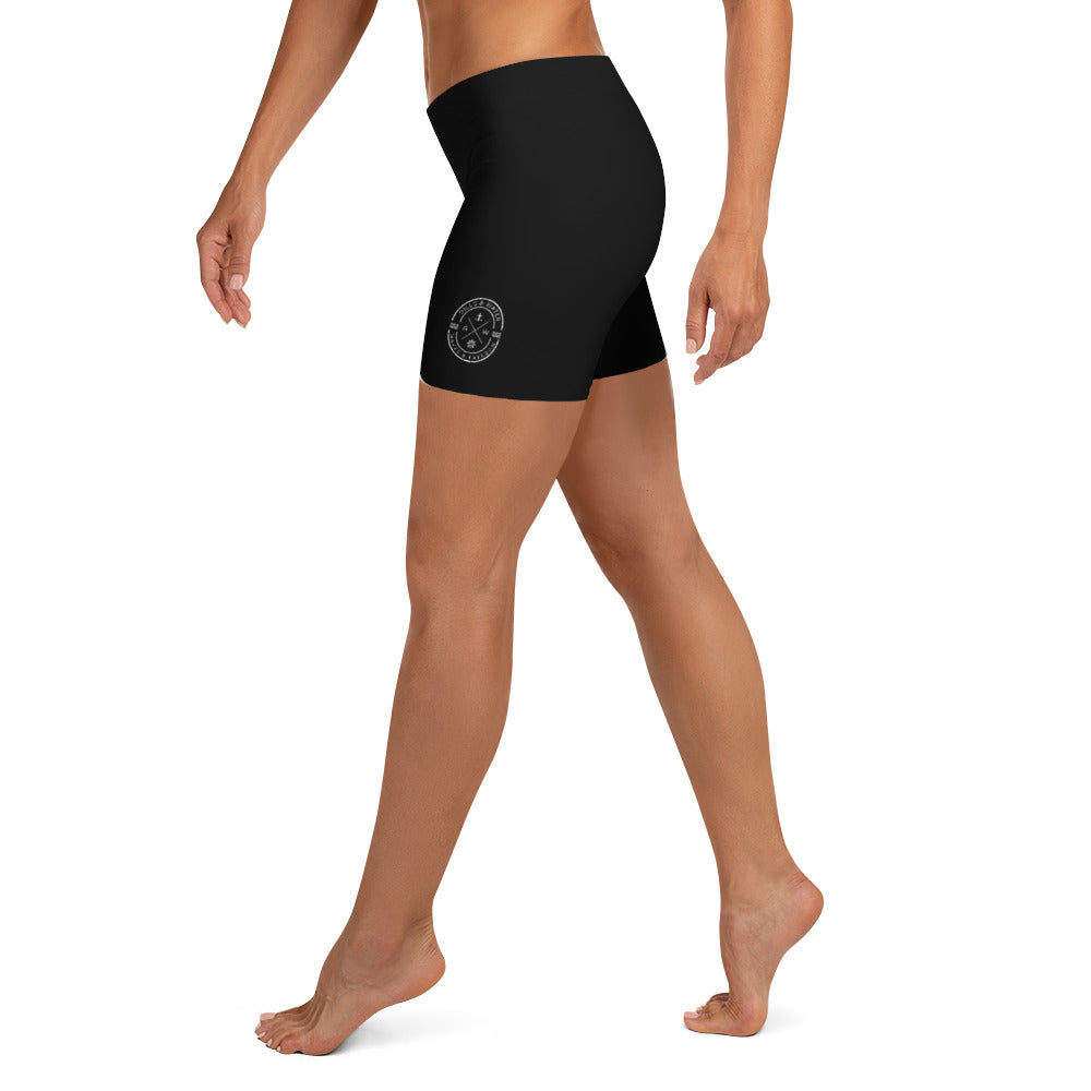 HydroFit: Women's Black Gym Shorts by Gills & Water