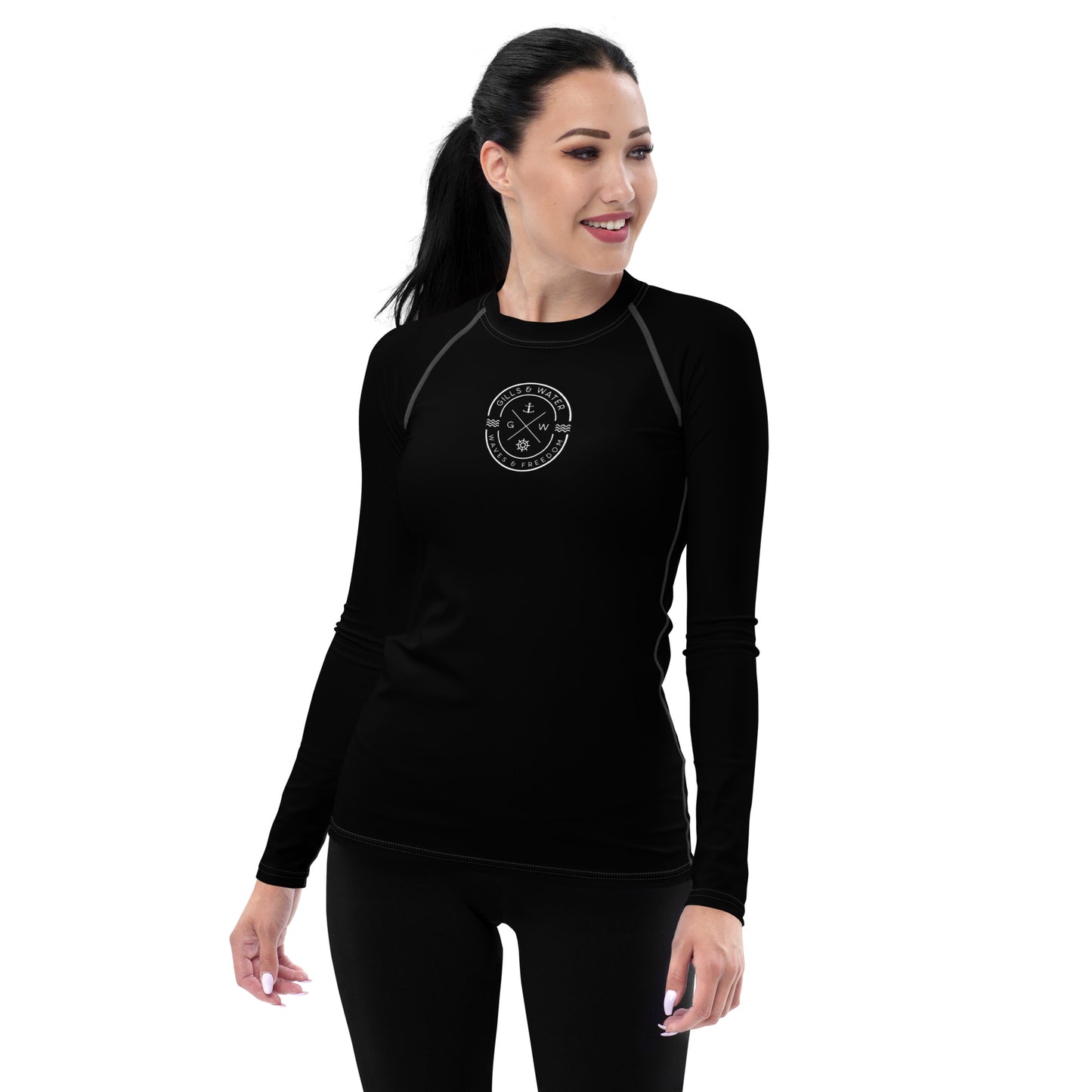 Oceanic Essence Women's Black Rash Guard