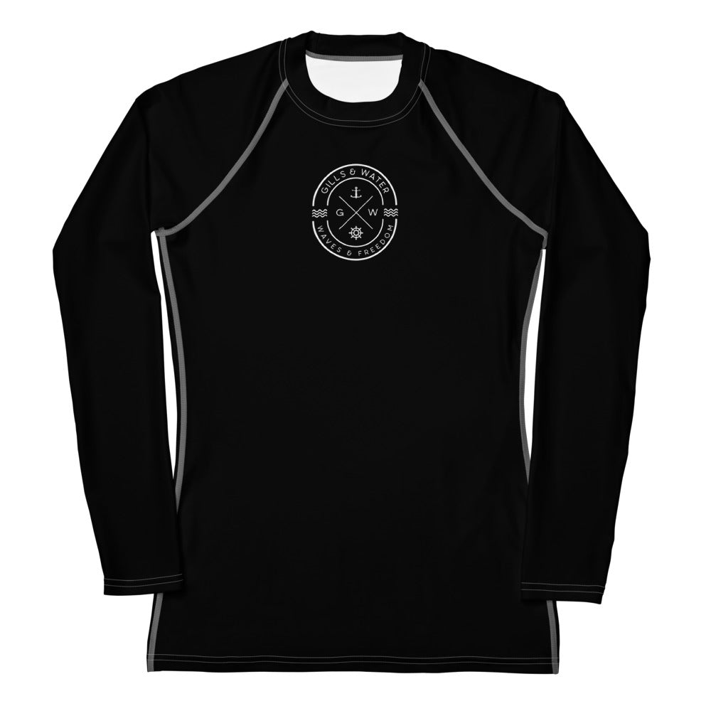 Oceanic Essence Women's Black Rash Guard