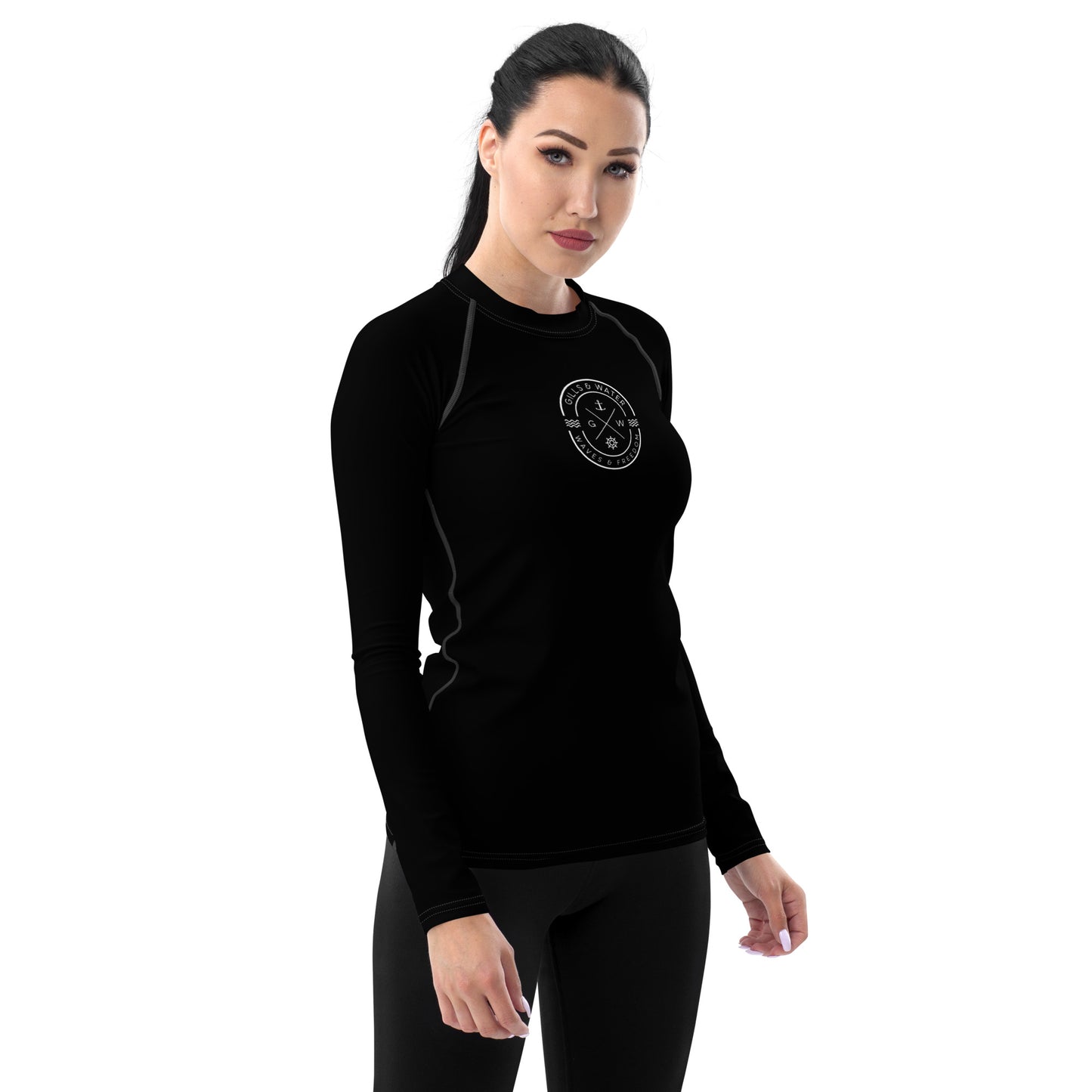 Oceanic Essence Women's Black Rash Guard