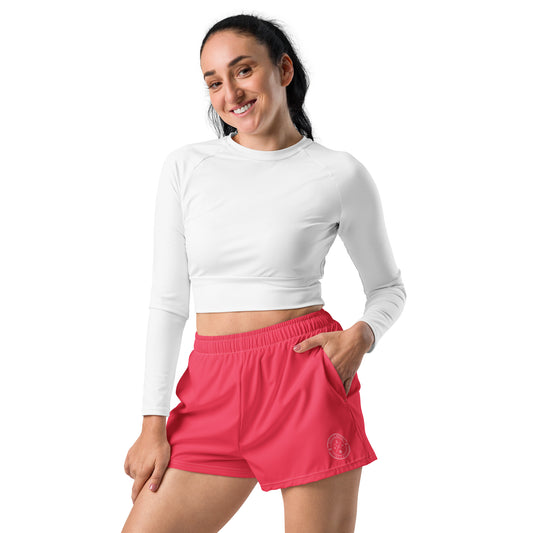 AquaFlex: Women's Pink Athletic Shorts by Gills & Water