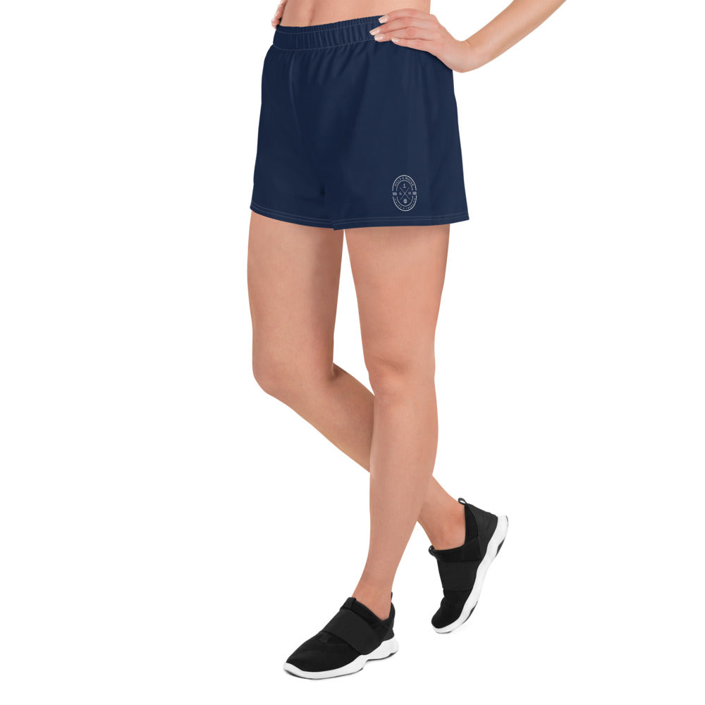 AquaFlex: Women's Navy Athletic Shorts by Gills & Water