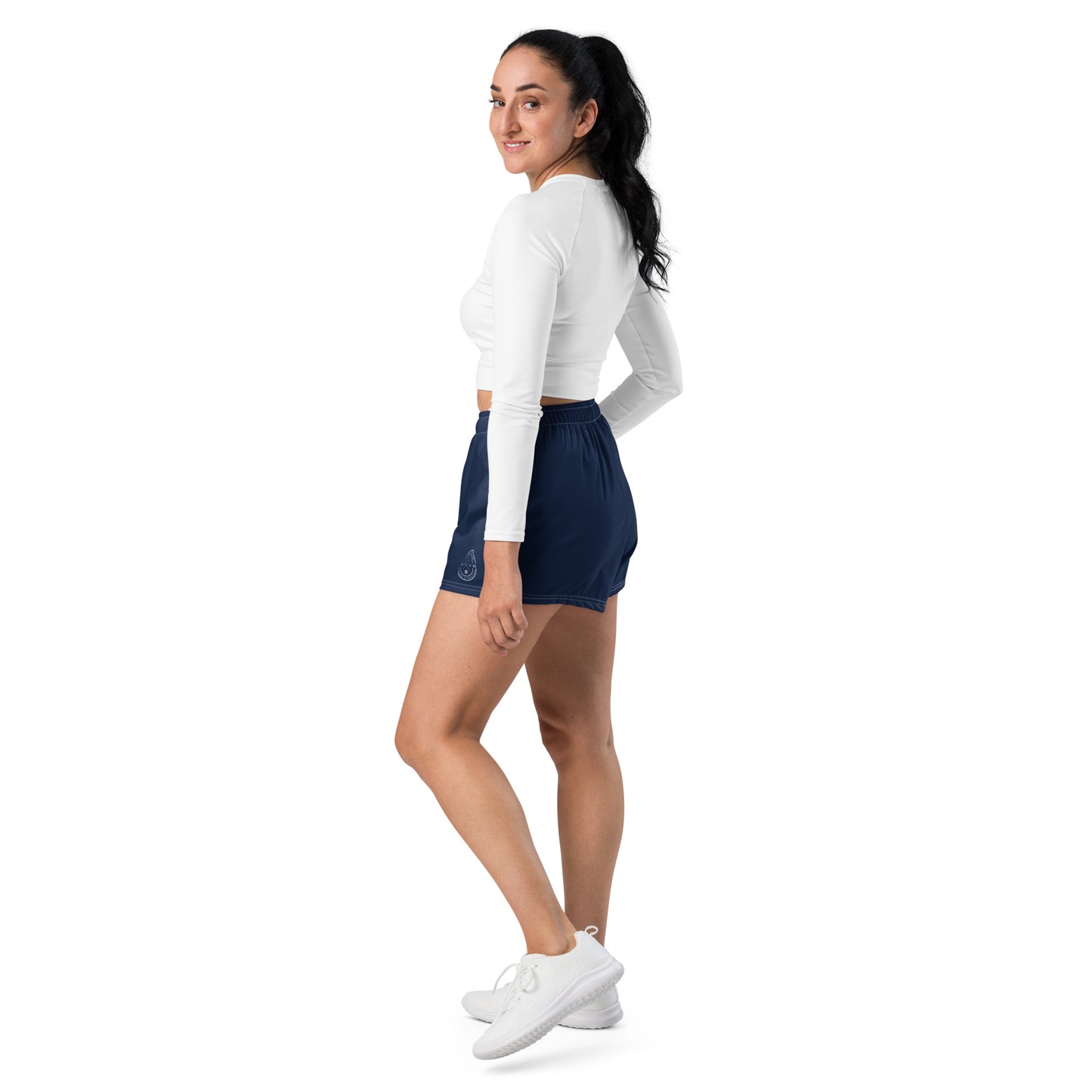 AquaFlex: Women's Navy Athletic Shorts by Gills & Water