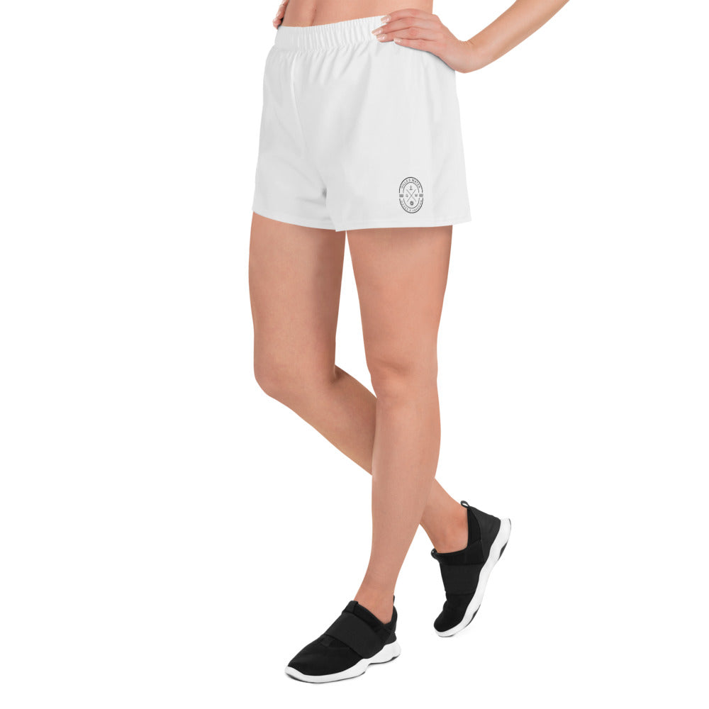 AquaFlex: Women's White Athletic Shorts by Gills & Water