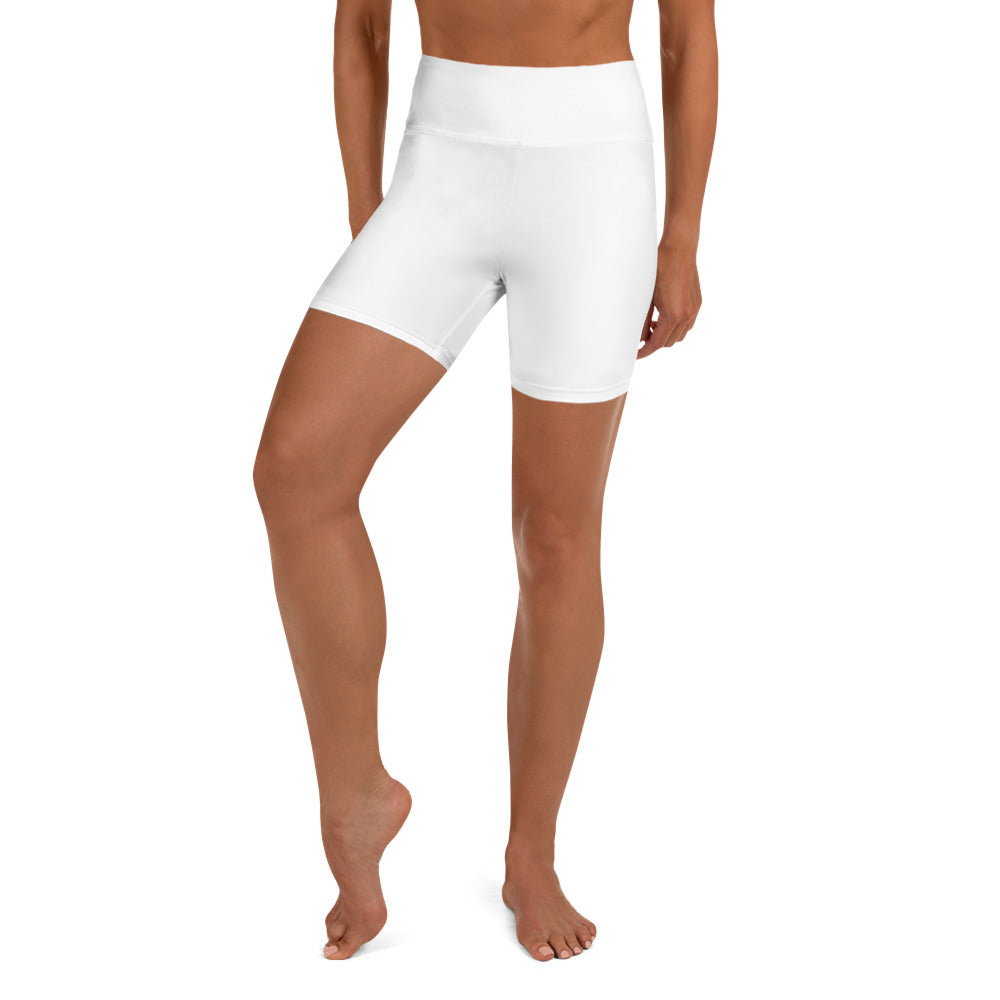 FluidFlow White Yoga Shorts by Gills & Water