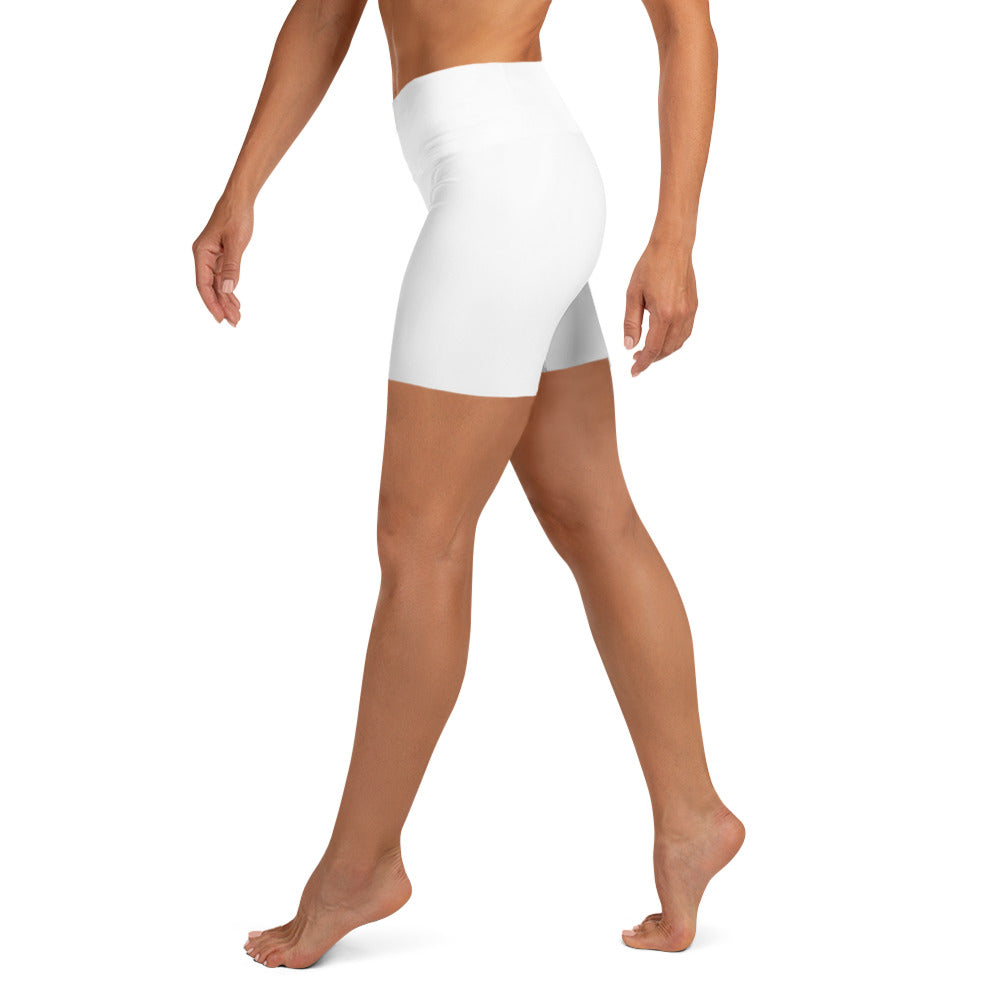 FluidFlow White Yoga Shorts by Gills & Water