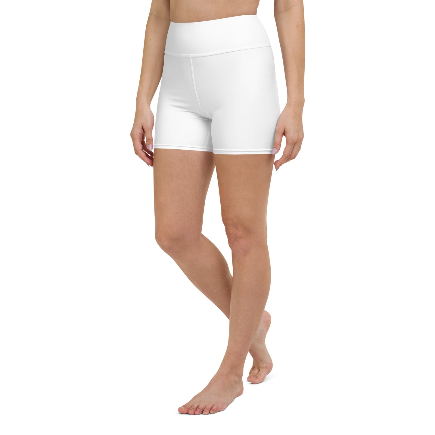 FluidFlow White Yoga Shorts by Gills & Water