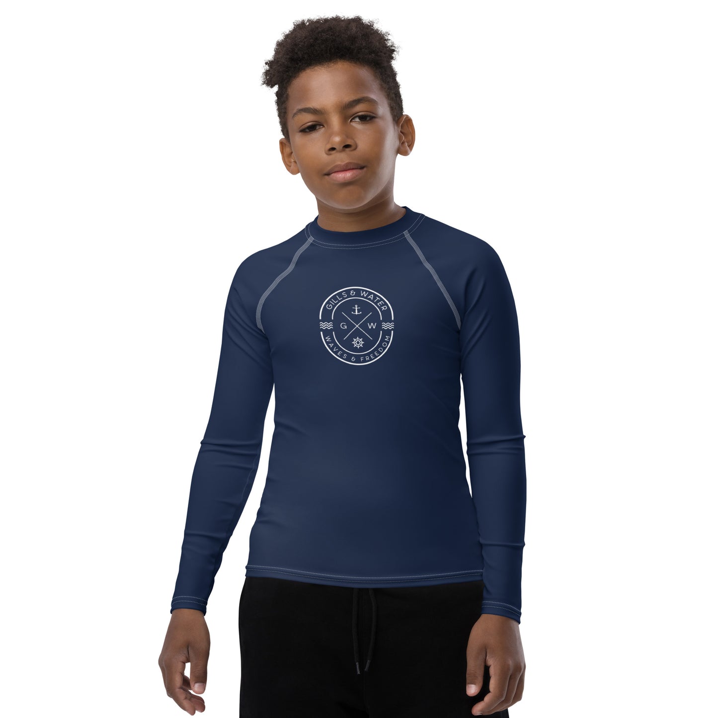 WaveGuard Youth Navy Rash Guard