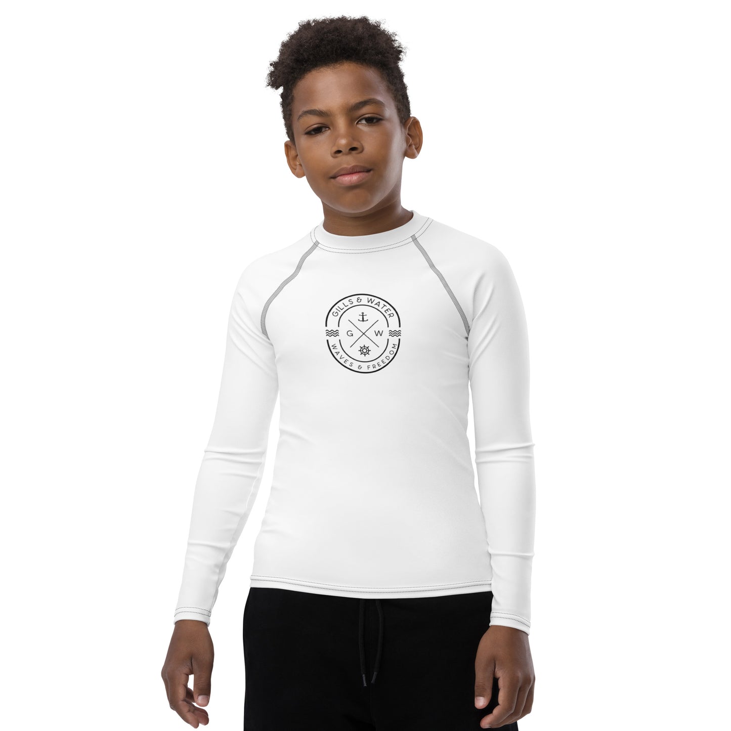 WaveGuard Youth White Rash Guard