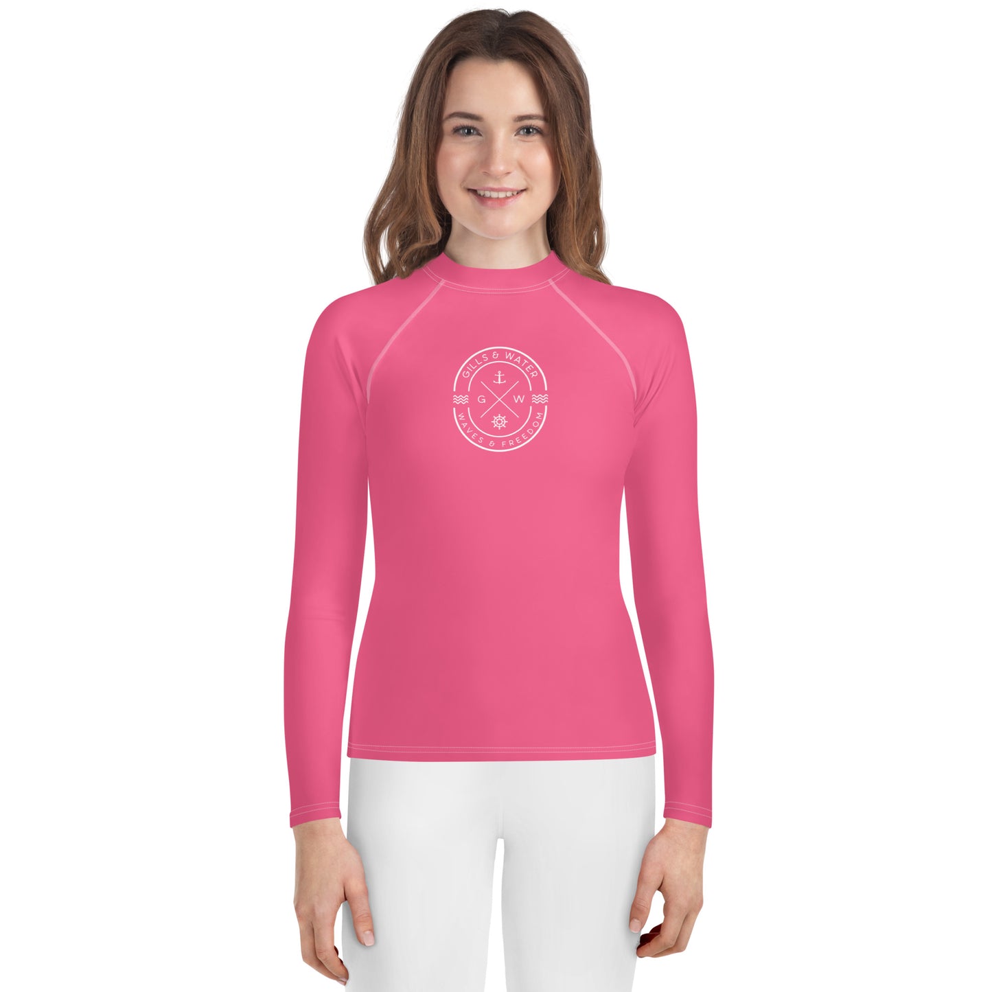 WaveGuard Youth Pink Rash Guard