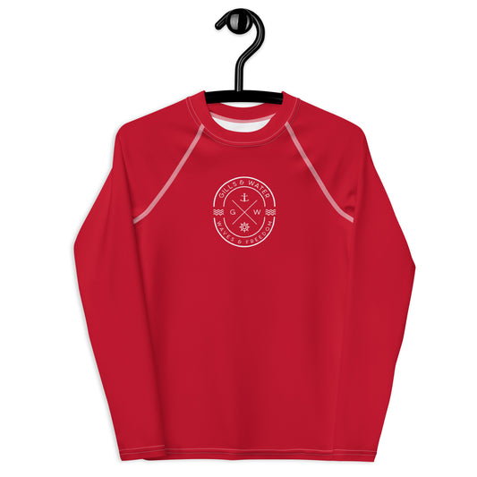 WaveGuard Youth Red Rash Guard