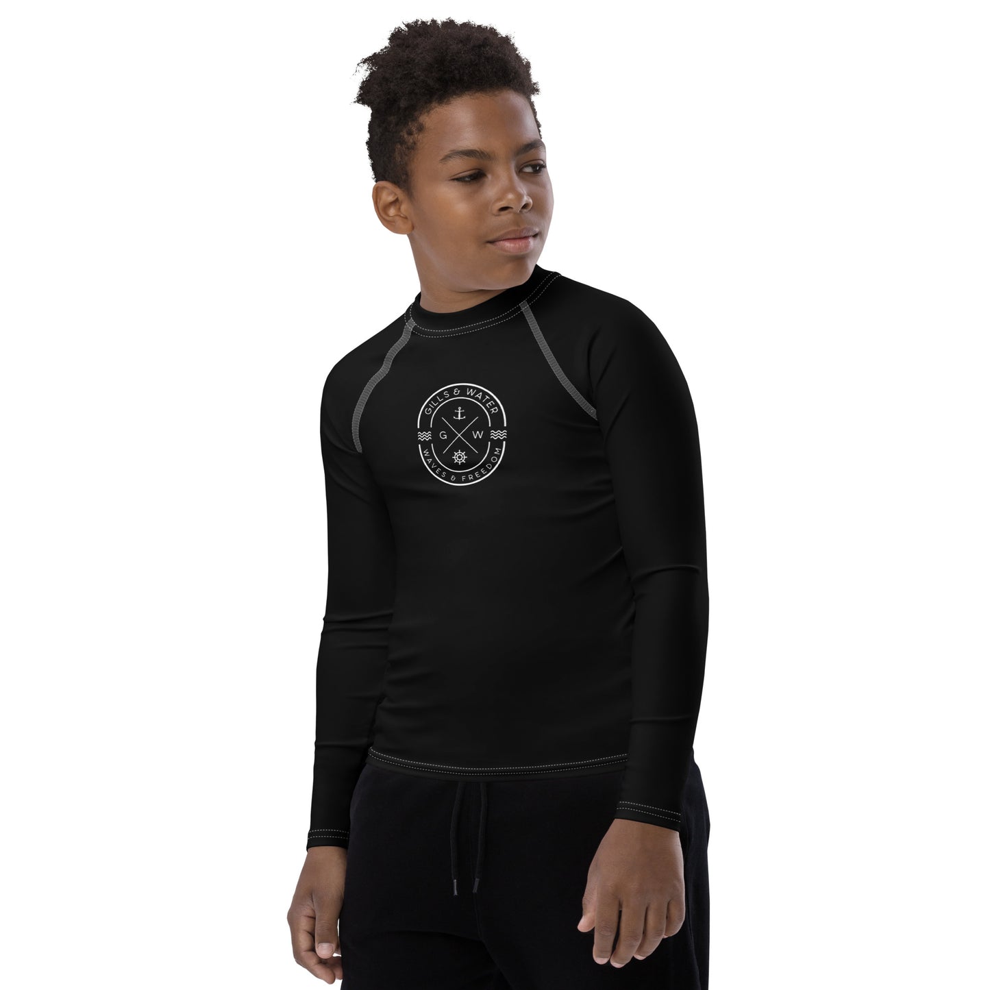 WaveGuard Youth Black Rash Guard