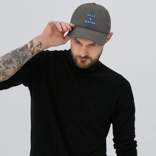 SaltSpray: Gills and Water Distressed Dad Hat