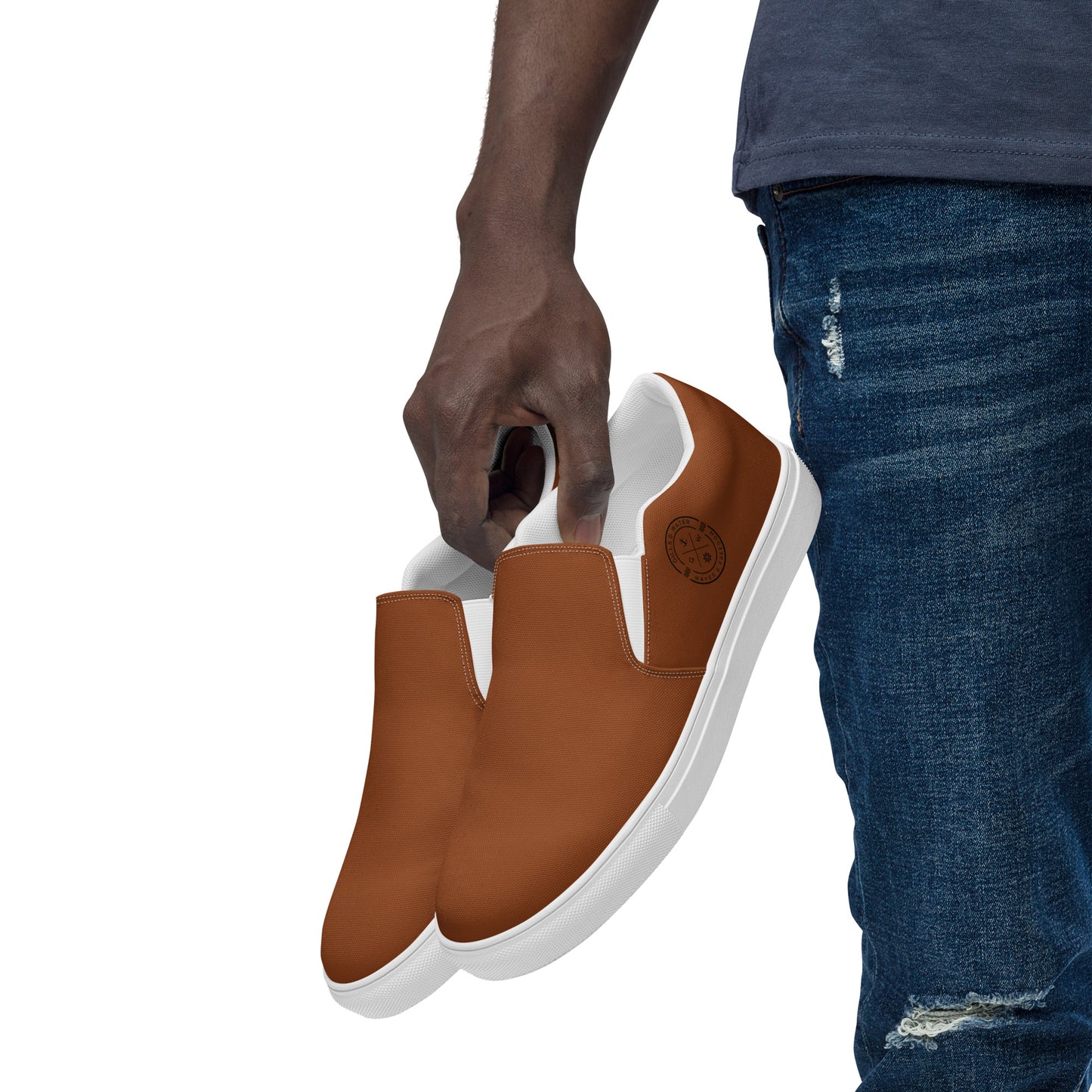 AquaFlow Men's Canvas Slip-Ons: Gills & Water Edition