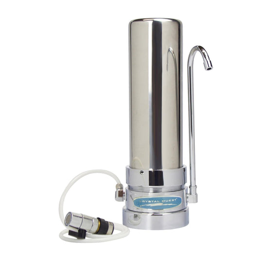 Gills & Water Arsenic Removal | SMART Single Cartridge Countertop Water Filter System| Crystal Quest®