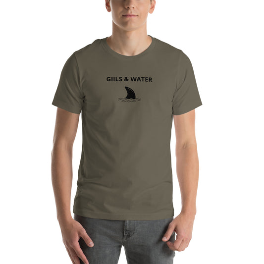Shark Fin: Premium Unisex t-shirt by Gills & Water