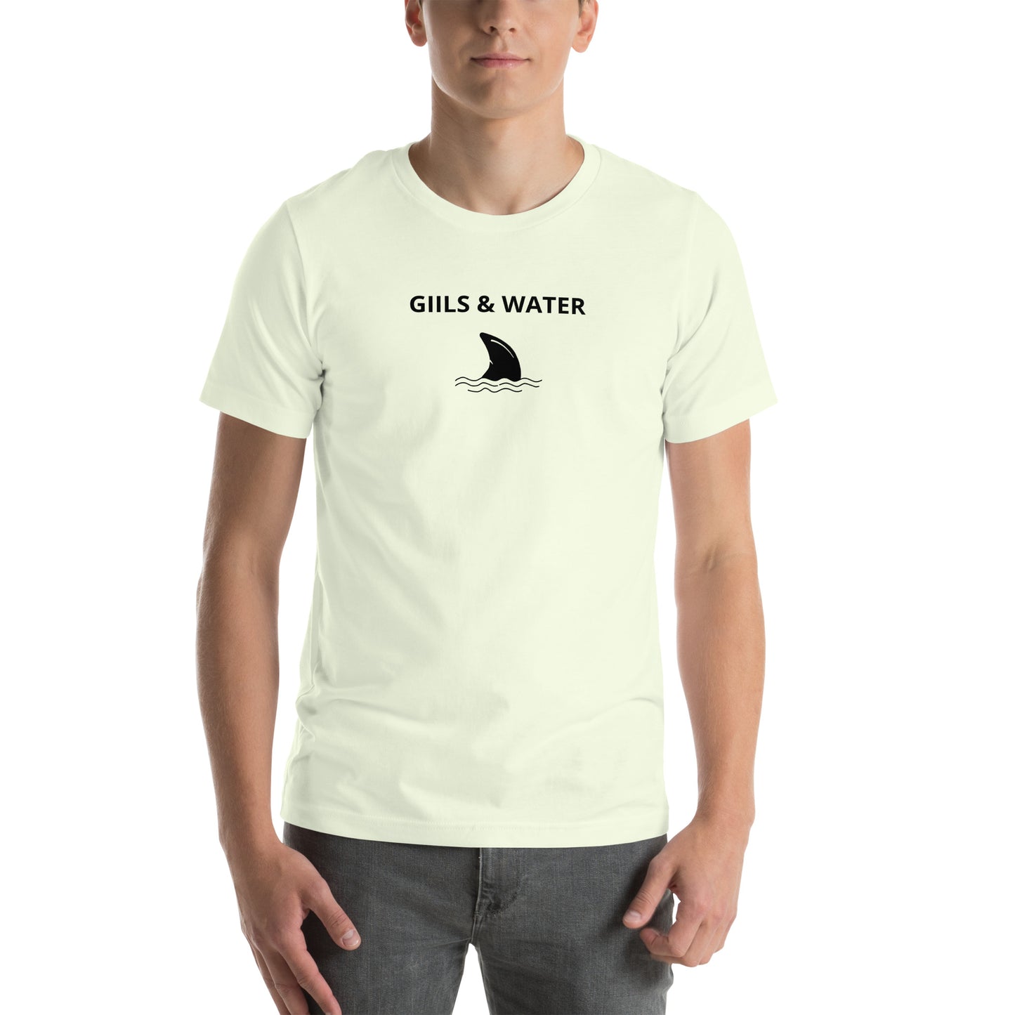 Shark Fin: Premium Unisex t-shirt by Gills & Water