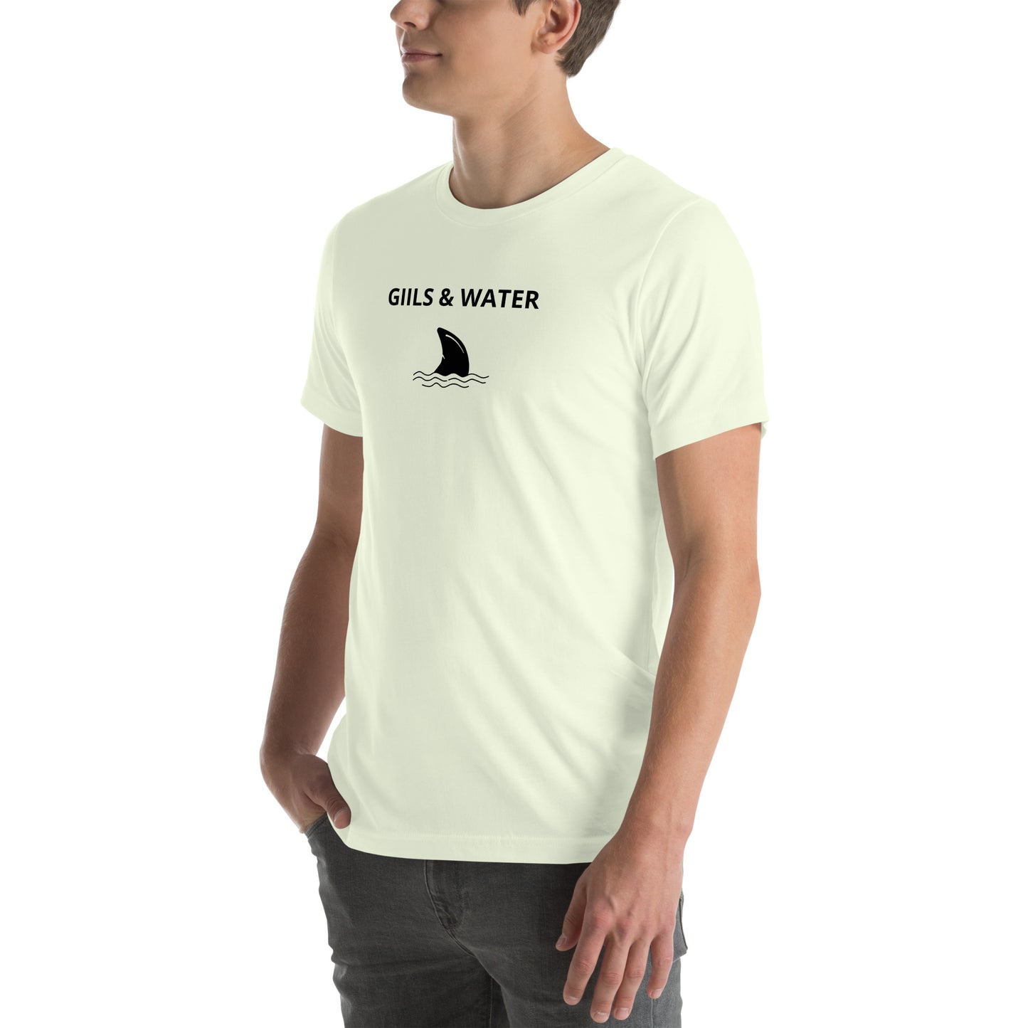 Shark Fin: Premium Unisex t-shirt by Gills & Water